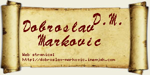 Dobroslav Marković vizit kartica